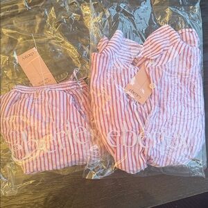 NWT Eberjey Organic Sandwashed Cotton Printed Short Pj Set Size Small